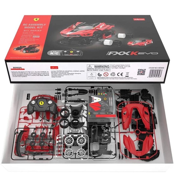 RASTAR RC Car Kits to Build, 1/18 Ferrari FXX-K EVO RC Car Assembly Building Kit - Picture 2 of 6